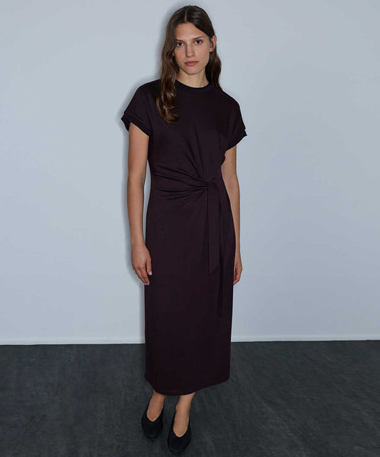 Tie-Waist Jersey Dress