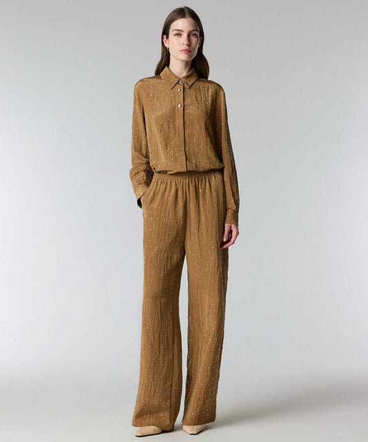 Rhinestone Embellished Trousers