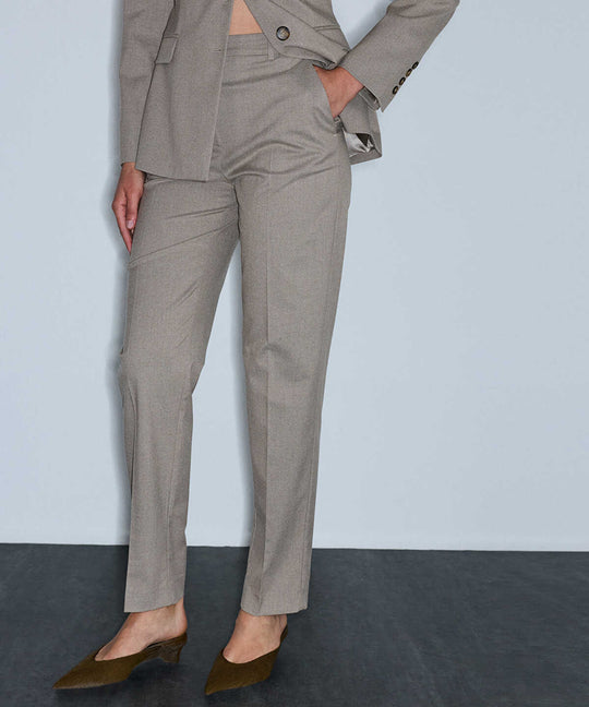 Wool-Blend Cigarette Trousers