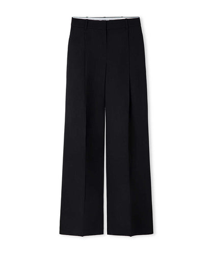 Wool-Blend Wide-Leg Trousers