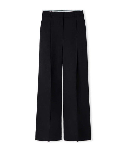 Wool-Blend Wide-Leg Trousers