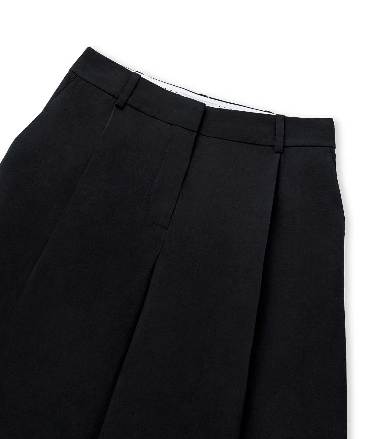 Wool-Blend Wide-Leg Trousers