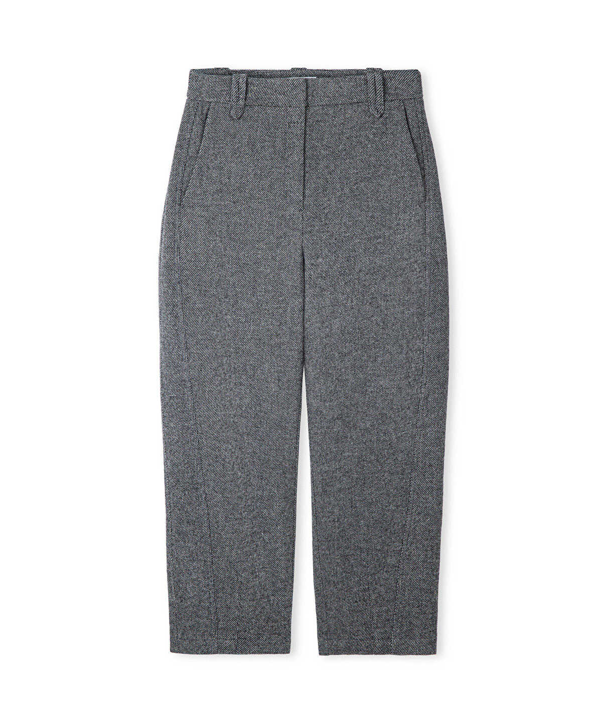 Wool-Blend Barrel Trousers