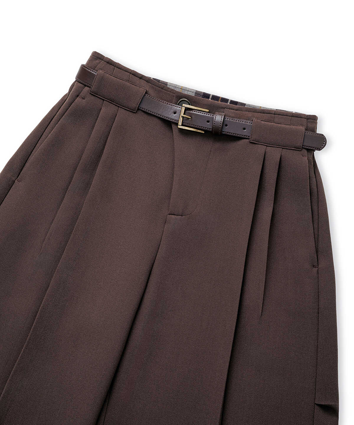 Zoomed Barrel-Fit Belted Trousers