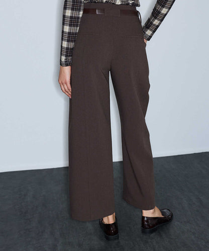Barrel-Fit Belted Trousers