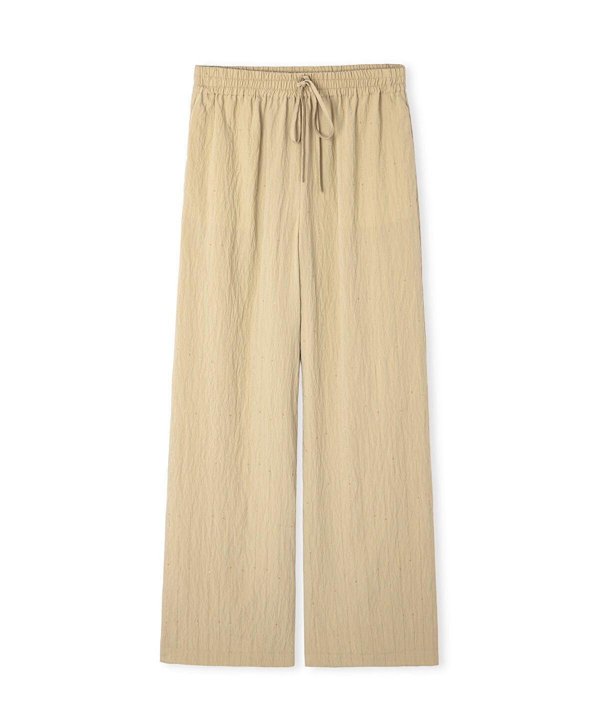 Crinkle-Effect Sequin Trousers