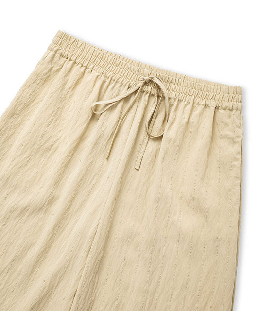 Crinkle-Effect Sequin Trousers