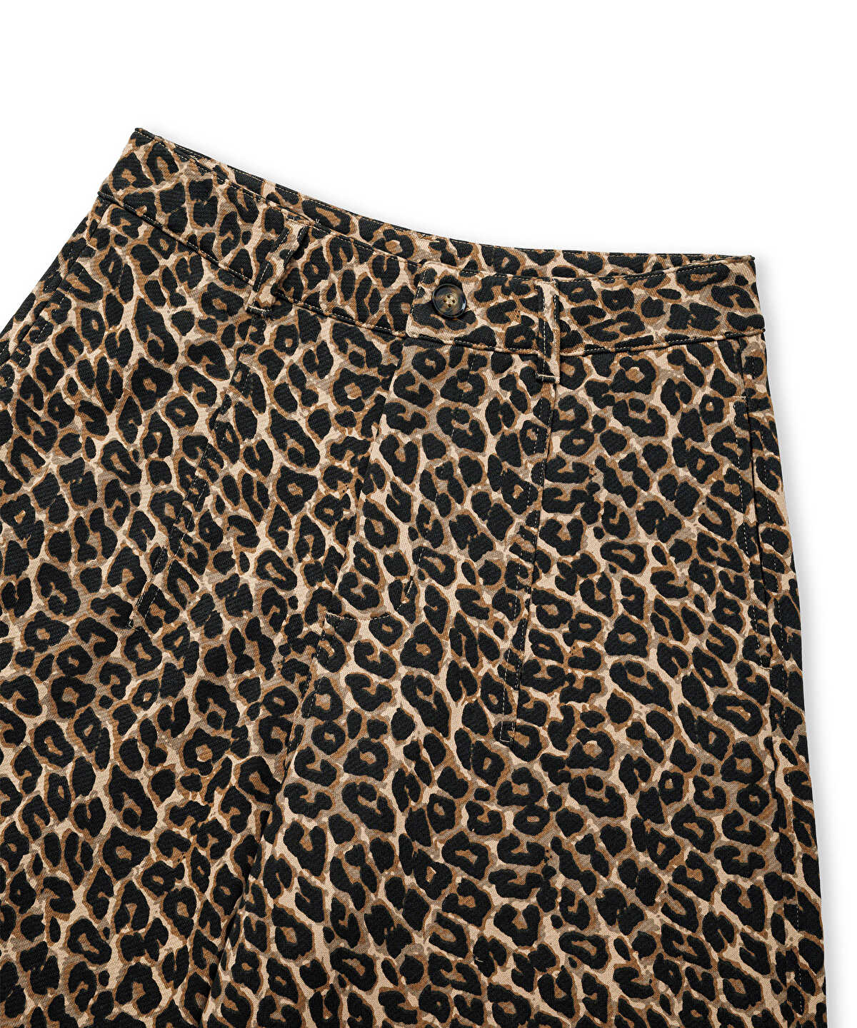 Zoomed Leopard-Print Barrel Trousers