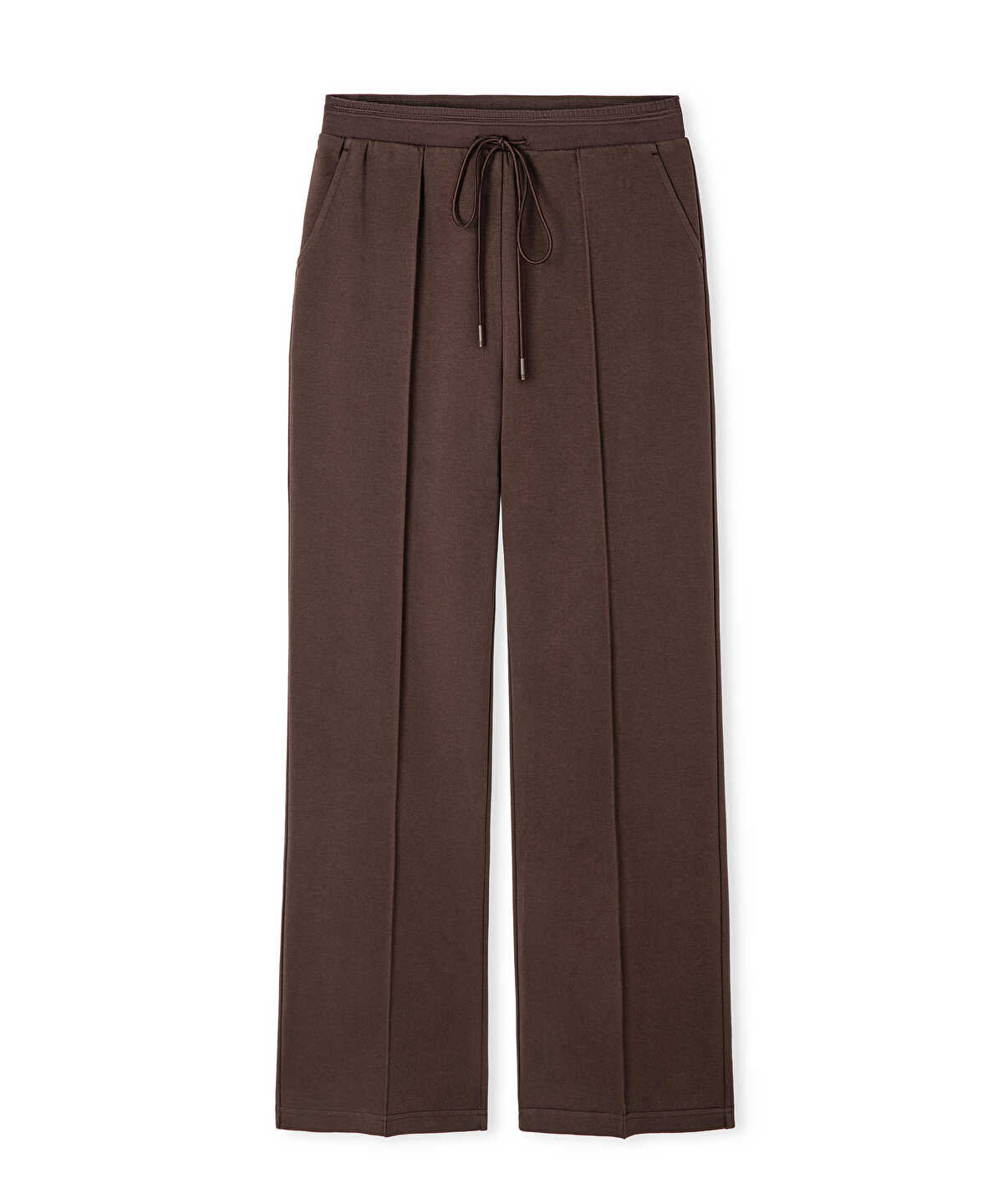 Contrast-Waist Drawstring Trousers
