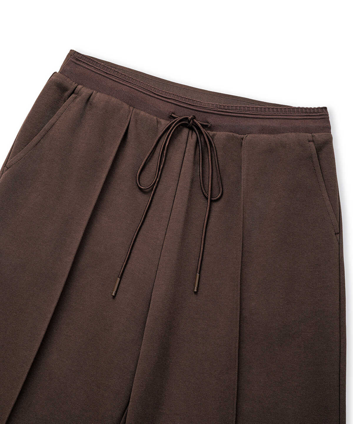 Zoomed Contrast-Waist Drawstring Trousers