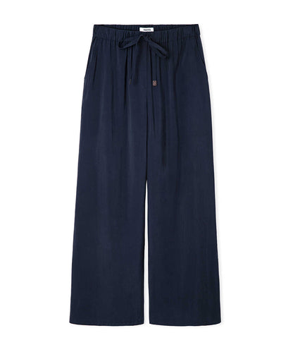 Elastic-Waist Wide-Leg Trousers