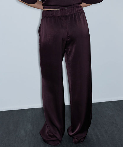 Elastic-Waist Shiny Trouser