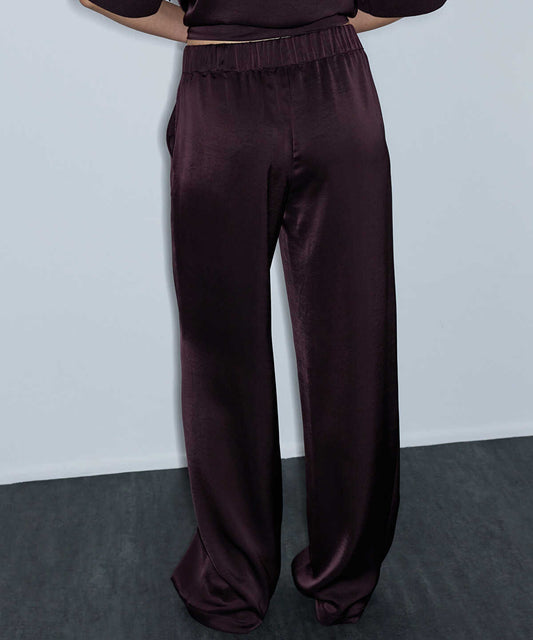 Elastic-Waist Shiny Trouser