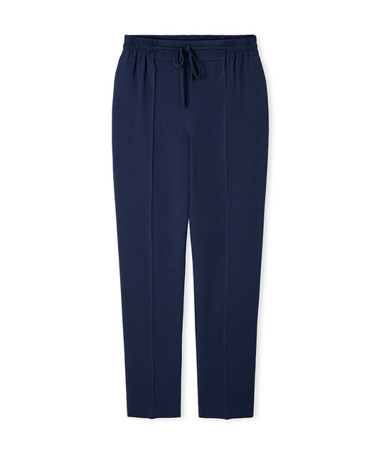 Fine-Belted Carrot Trousers