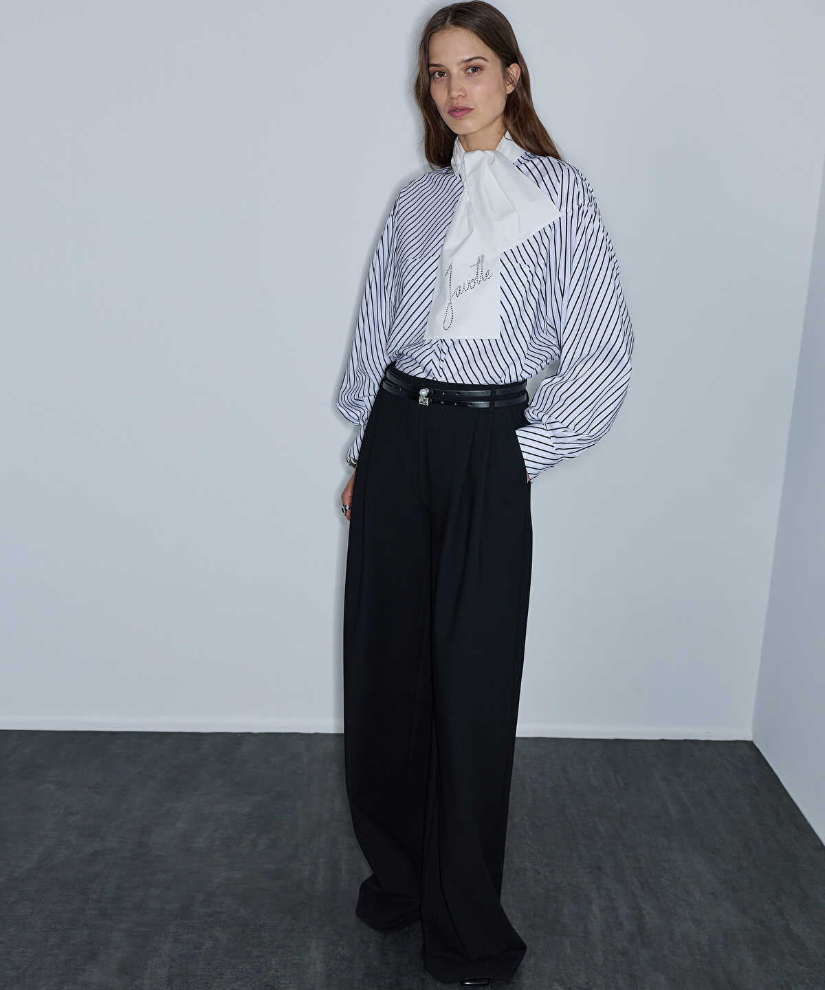 Zoomed Embellished Double-Belt Trousers