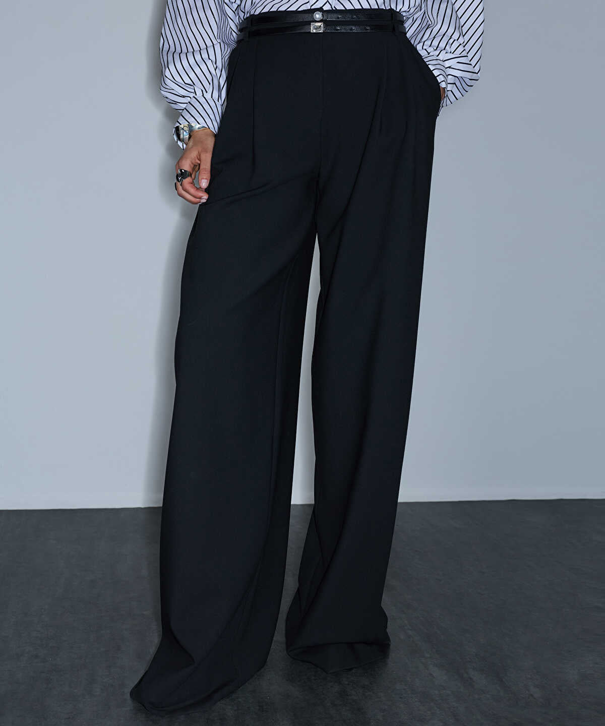Zoomed Embellished Double-Belt Trousers