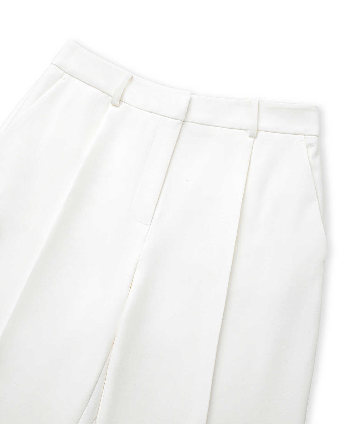 Zoomed Pleat-Front Carrot Trousers