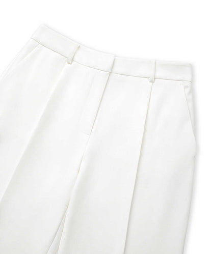 Pleat-Front Carrot Trousers