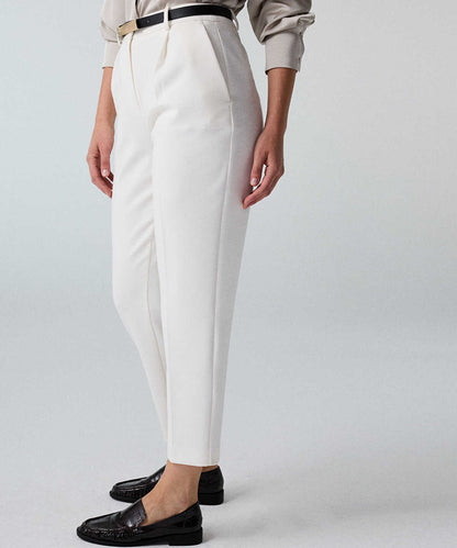 Pleat-Front Carrot Trousers
