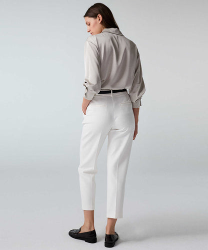 Pleat-Front Carrot Trousers