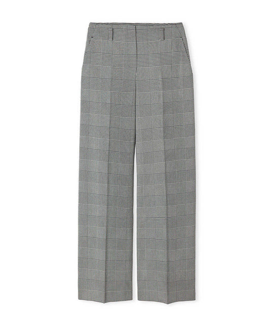 Belted Plaid Trousers