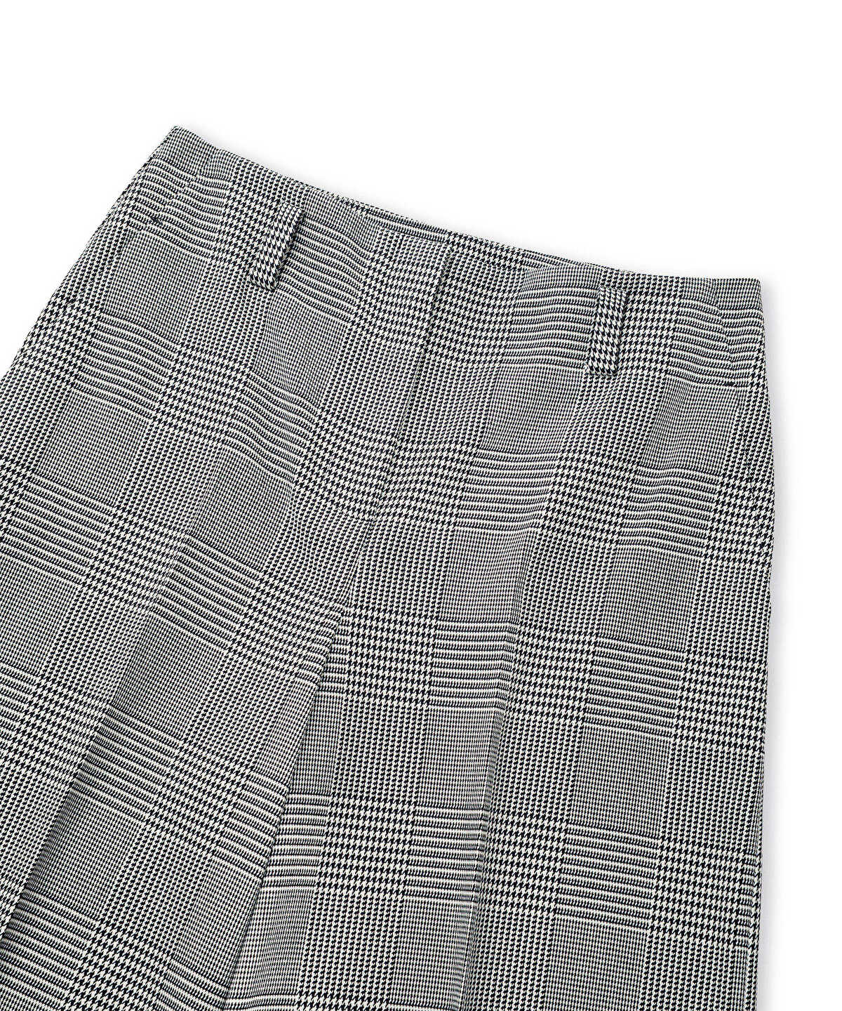 Zoomed Belted Plaid Trousers