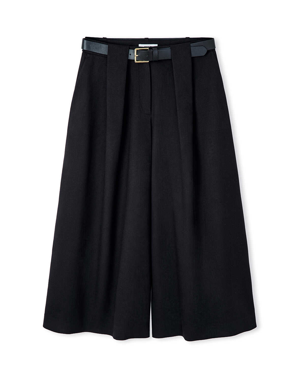 Zoomed Belted Palazzo Bermuda Trousers