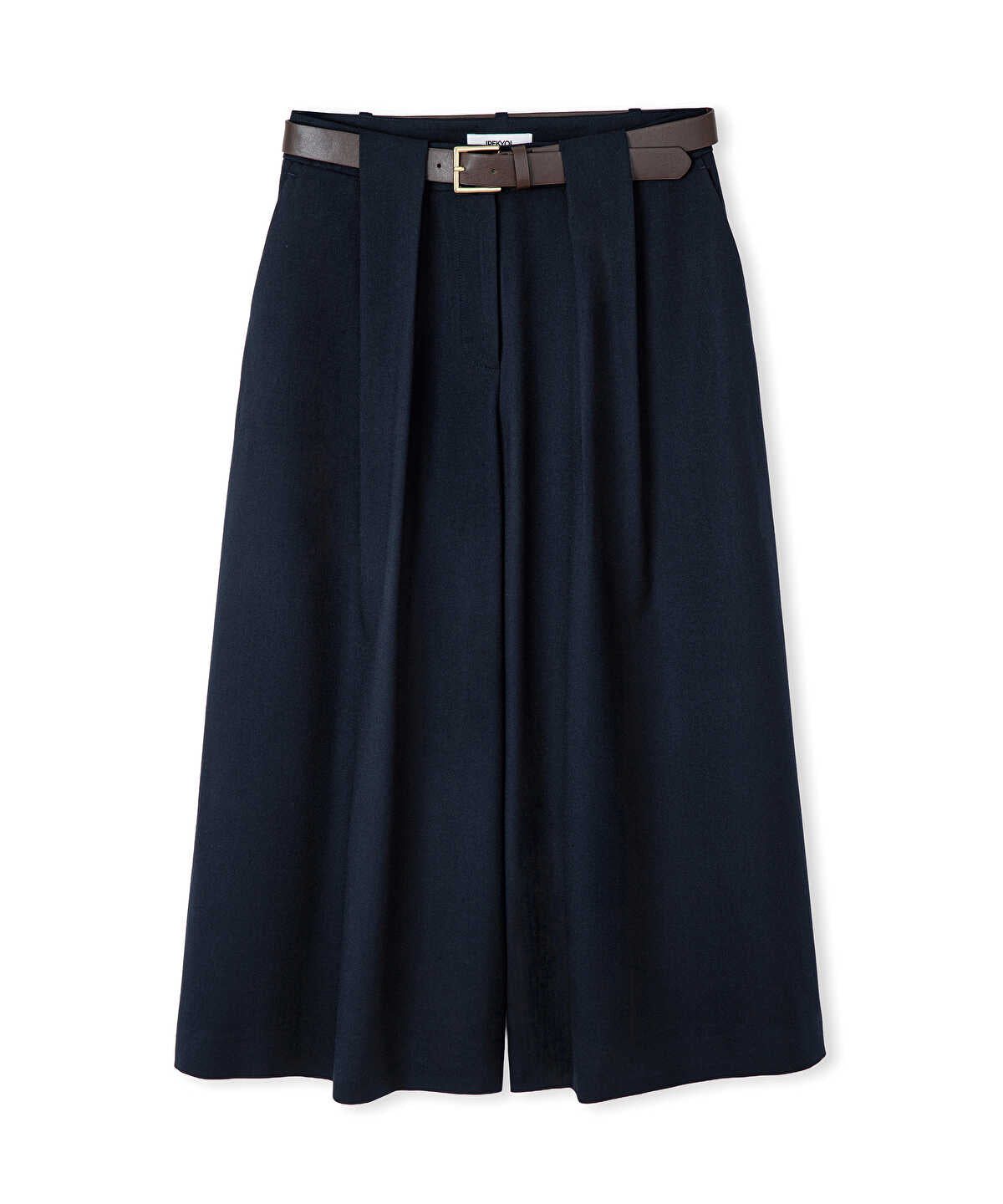 Zoomed Belted Palazzo Bermuda Trousers