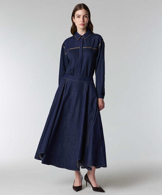 Midi Denim Skirt