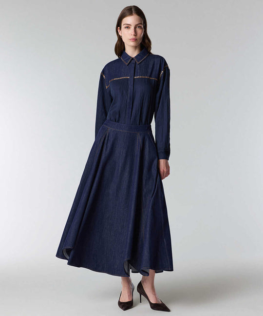 Midi Denim Skirt