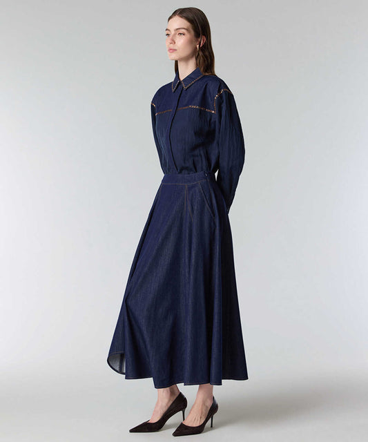 Midi Denim Skirt