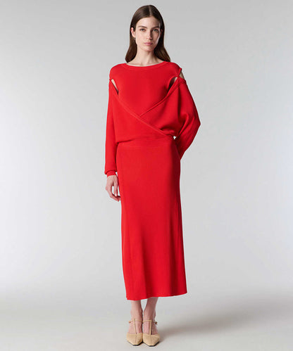 Flared Knit Skirt