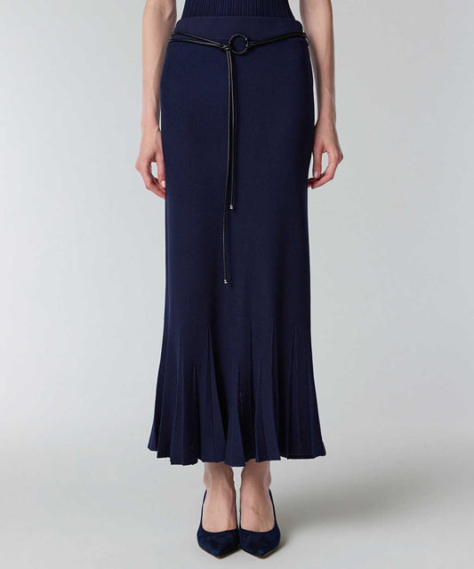 Belted Knit Skirt