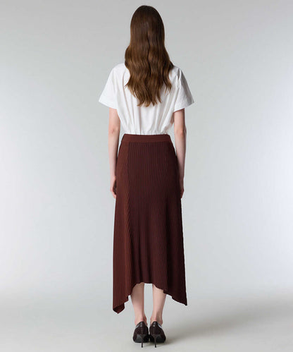 Color-Block Knit Midi Skirt