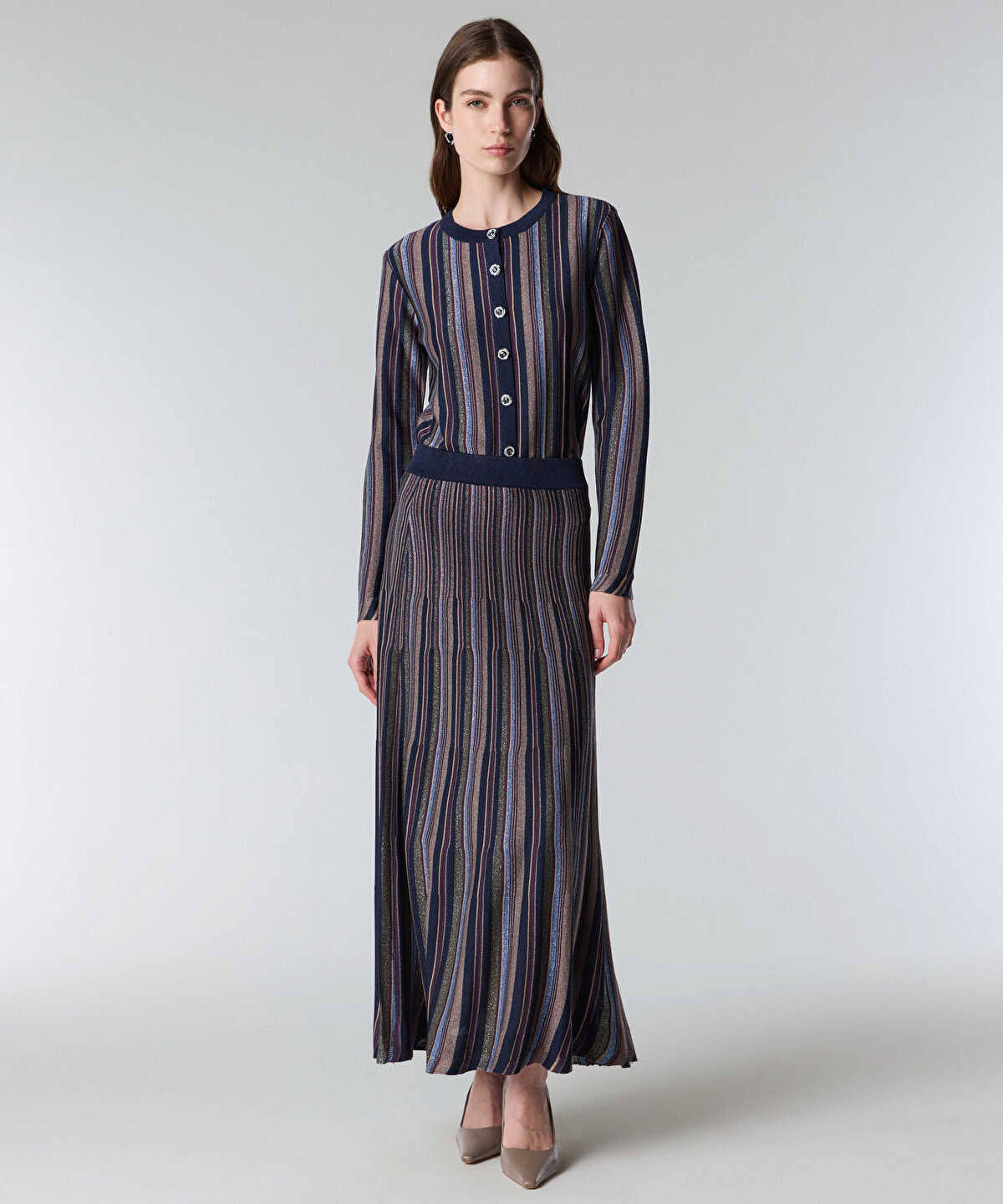 Zoomed Jacquard Knit Skirt