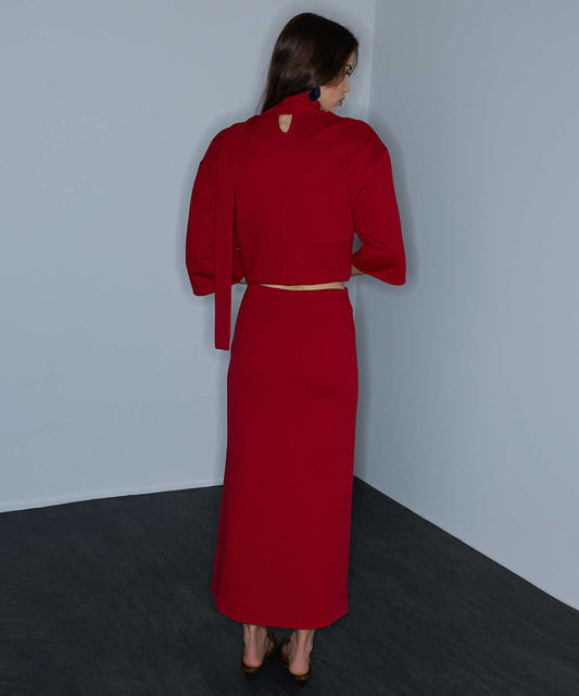 Front-Slit Pencil Skirt