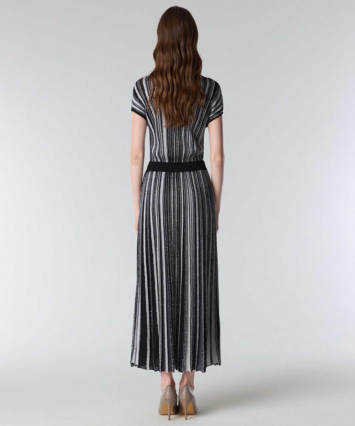 Zoomed Jacquard Knit Skirt