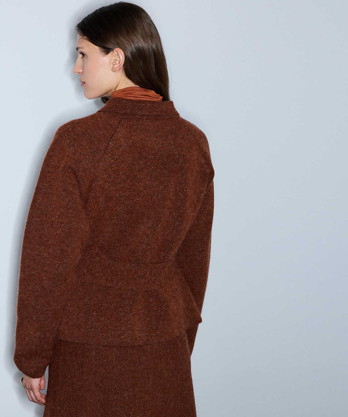 Zoomed Belted Knit Jacket