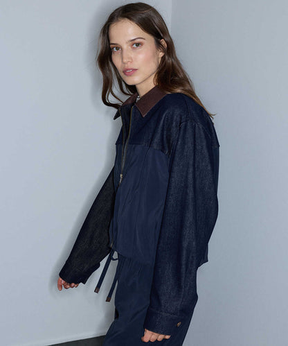 Contrast Collar Bomber Jacket