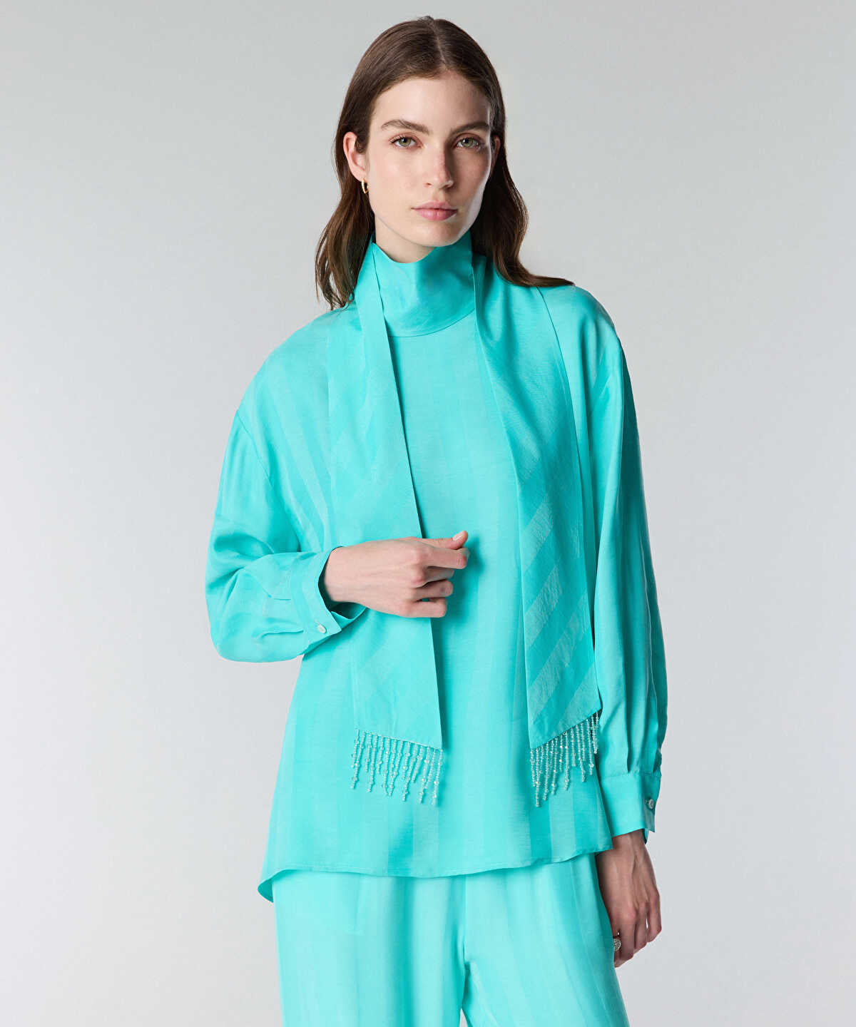 Jacquard Cupro Blouse
