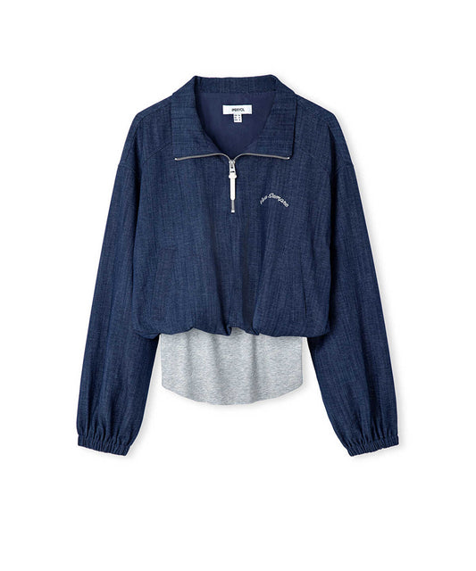 Two-Piece Effect Embroidered Blouse