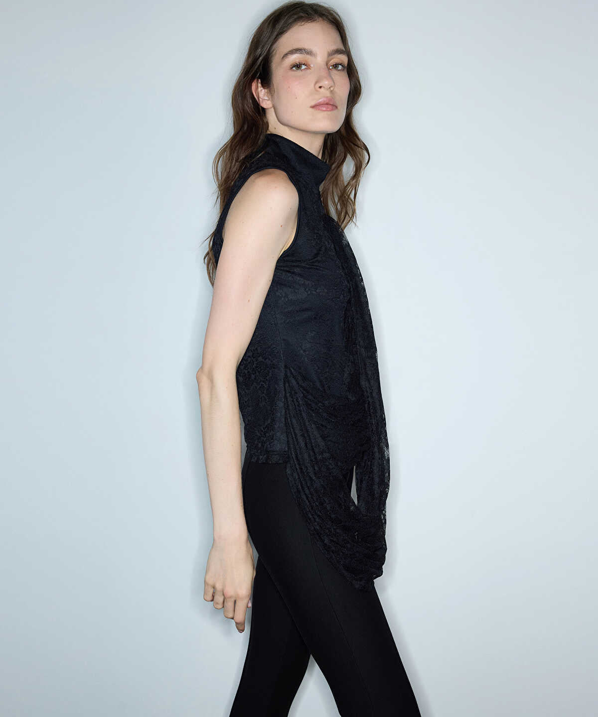 Zoomed Asymmetric Lace Blouse