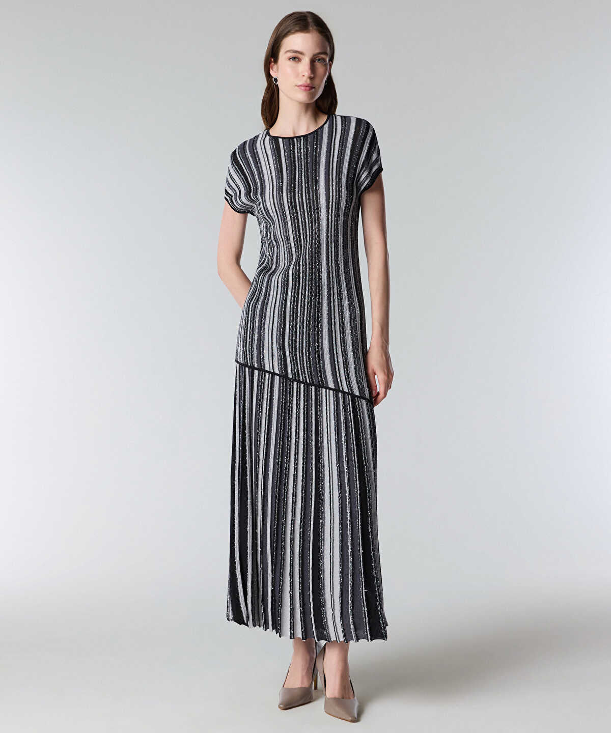 Zoomed Jacquard Knit Blouse
