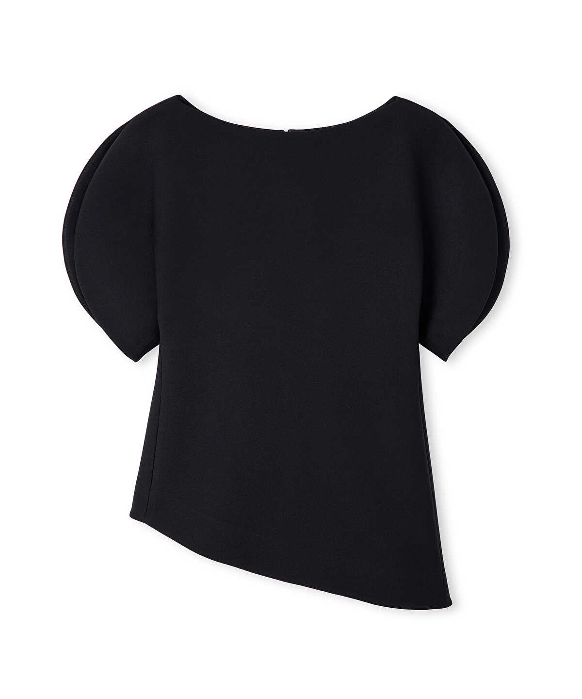 Boat-Neck Balloon-Sleeve Blouse