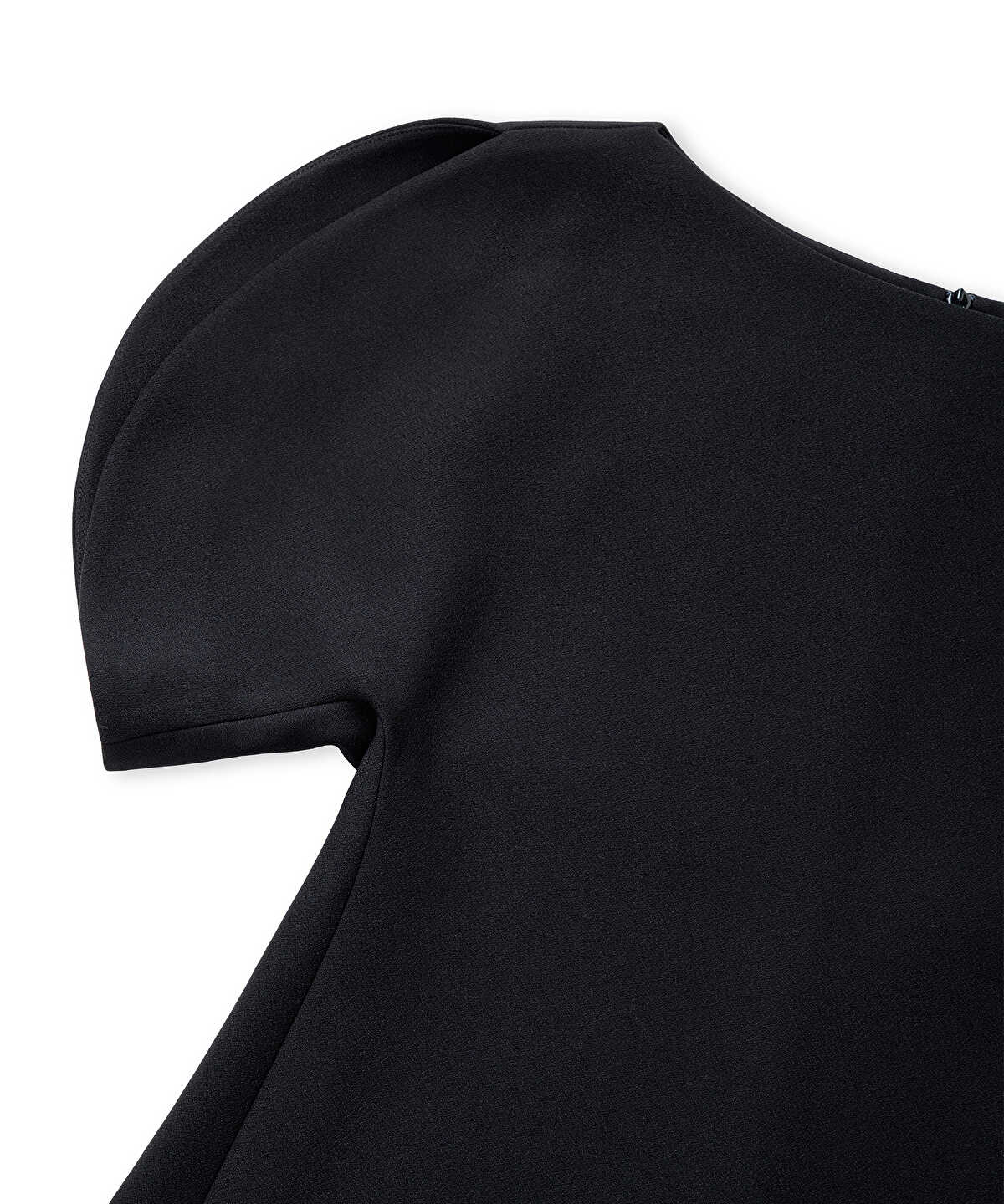 Boat-Neck Balloon-Sleeve Blouse