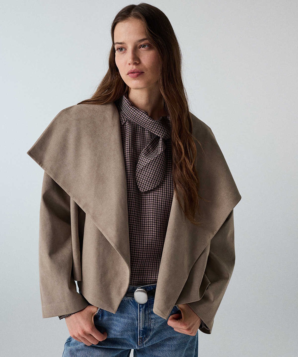 Zoomed Suede-Effect Coat