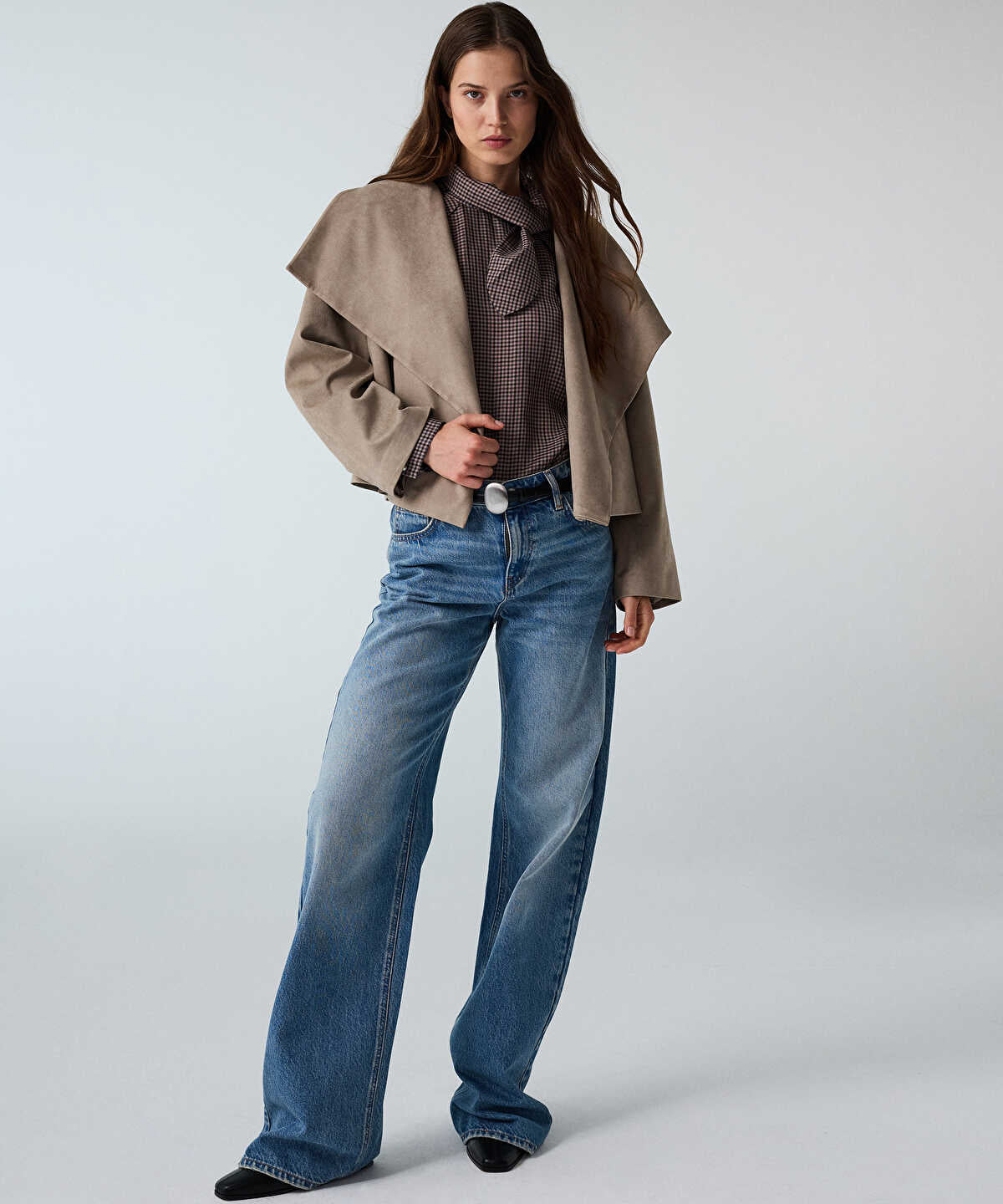 Zoomed Suede-Effect Coat