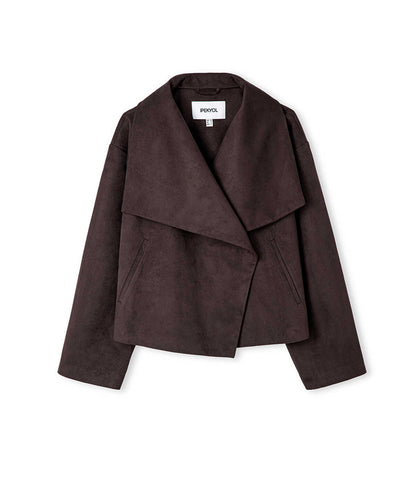 Suede-Effect Coat