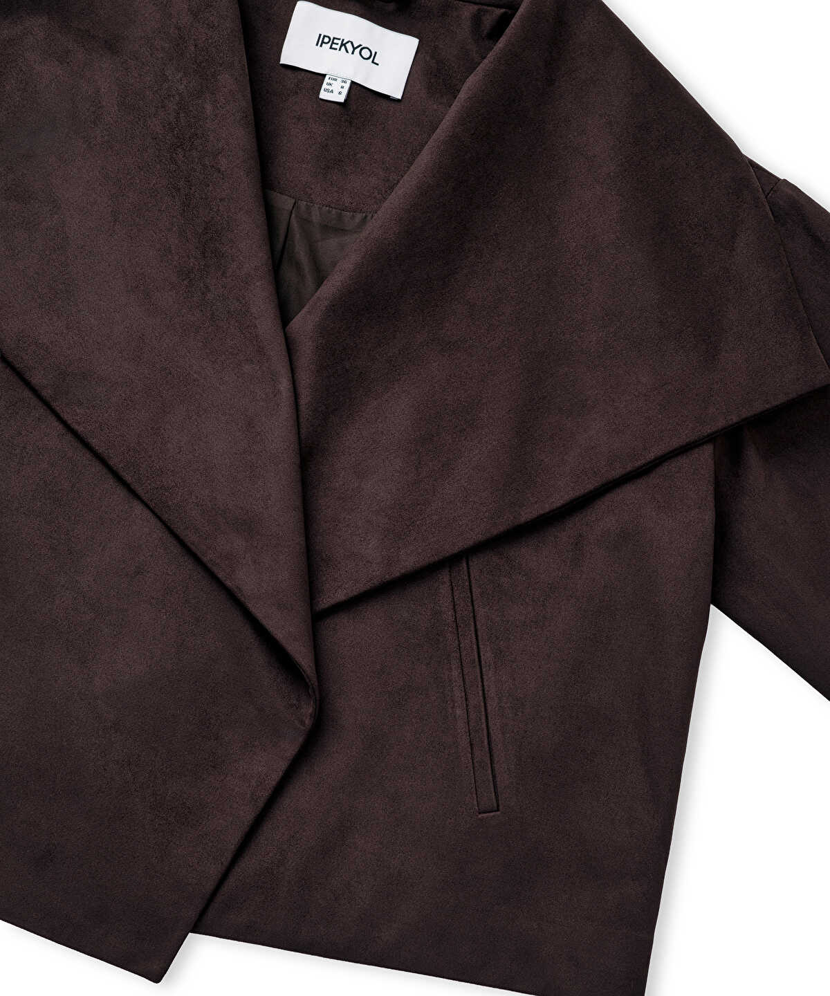 Zoomed Suede-Effect Coat