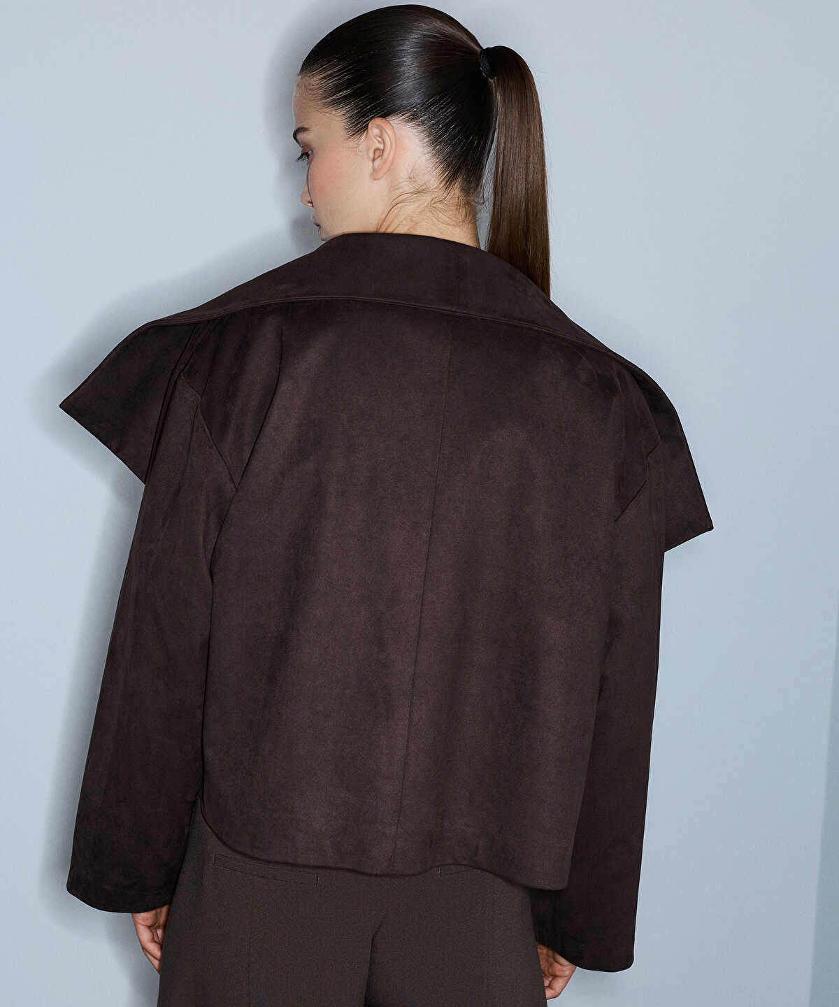 Zoomed Suede-Effect Coat